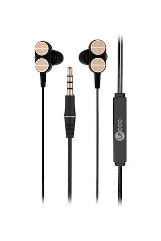 Eh102 Kablolu 3.5mm Jacklı Mikrofonlu Kulak İçi Kulaklık - Çift Sürücülü, Sağlam Kablo Yapısı, Spor, İş, O Genel