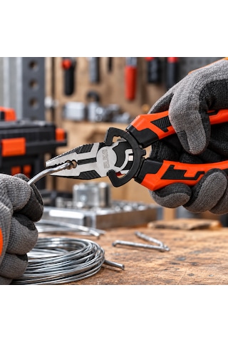 Kombine Pense 175 Mm No :7 Üst Düzey Kaliteli Yeni Tip Pense Ergonomik Saplı No:7