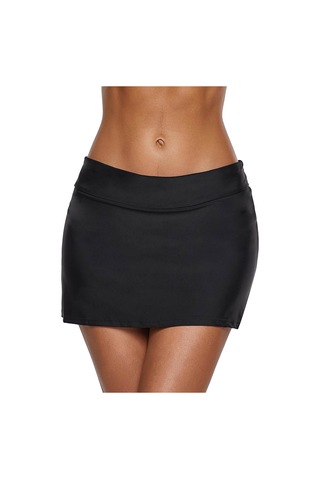 Angelsin Etekli Bütün Bikini Alt Siyah