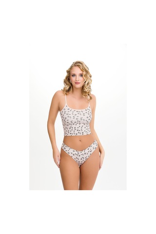 Sensu Kadın Brazillian Çapraz Bel Lazer Kesim 5 Li Slip Kts4040 LEOPAR