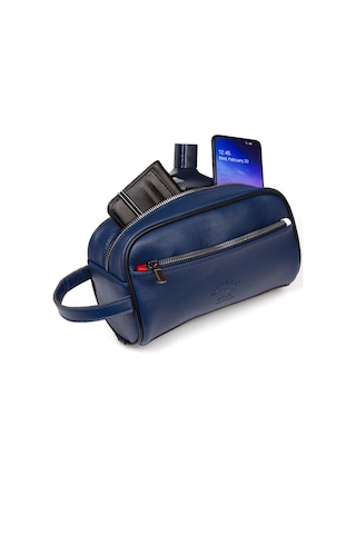 Tuldar Erkek Deri Portföy Clutch Traş Kozmetik Bakım Ve Günlük El Çantası Tul374 Lacivert