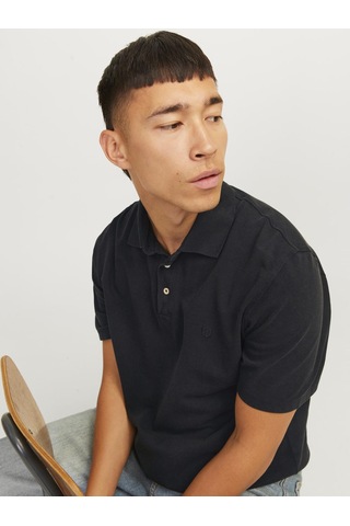 Jack & Jones Jprbluwıllıam Wash Ss Polo Sn Black Black Siyah