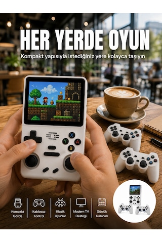 Geniş Ekranlı Taşınabilir Retro Oyun Konsolu Yeni Nesil - Lisinya