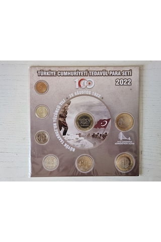Büyük Taarruz Tedavül Seti 2022. 2022 Yılı Tedavül Hatıra Para Seti. Orijinal Set Koleksiyonluk