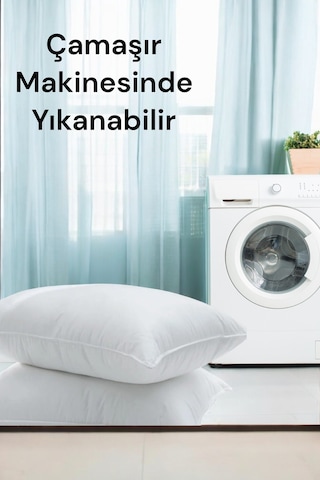 Yumuşak Dokulu Micro Silikon Yastık 50x70 Cm 2 Adet Beyaz