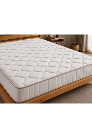 Lilyum Full Ortopedik Bonel Yaylı Yatak 21 Cm Tek & Çift Kişilik Beyaz