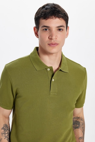 Tudors Erkek Slim Fit Dar Kesim %100 Pamuk Haki Polo Yaka Tişört-32765 Haki
