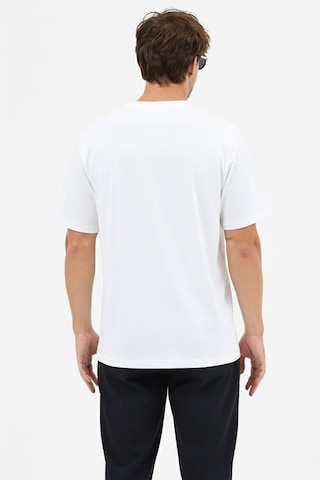 Goffra Erkek Premium Kalite Yoğun Dokulu Pamuklu T-shirt Beyaz M101-r0220-01 Beyaz
