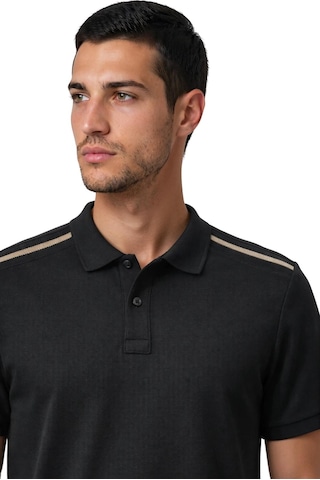 Arma Ar-ma Erkek Polo Yaka Tişört Baskisiz Basic Örme Kumaş Regular Fit %100 Pamuk 30/1 Çift Toplama Penye Pike Y31374357002 Siyah-s1