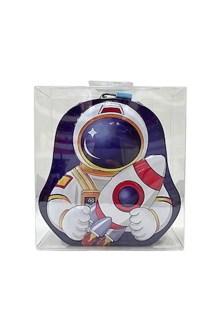 Kulplu Metal Astronot Kumbara Çok Renkli
