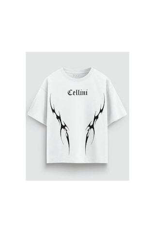 Yolo Street Oversize Erkek Tişört %100 Pamuk Tribal Baskı Streetwear Siyah/beyaz Beyaz1