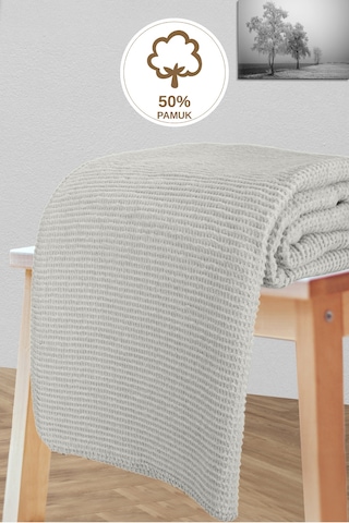 Verra Home Pamuklu Tv Battaniyesi 150 x 200 Gri