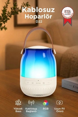 Delux Serisi Torima Bluetooth Hoparlör Led Işıklı Speaker D22 Müzik Konser Gece Lambası