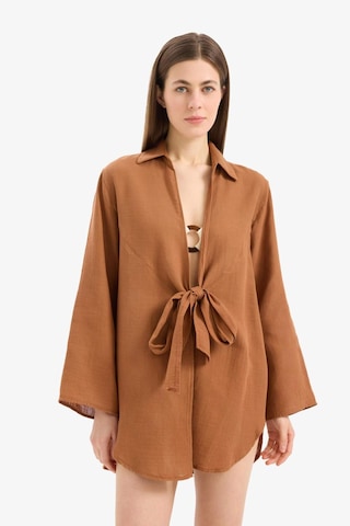 DeFacto Müslin Önden Bağlamalı Plaj Gömleği-Fall in Love B7333AX25SMBN125