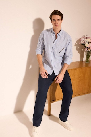 Defacto %100 Keten Relax Fit Pantolon G1395ax26smnv106 Lacivert-nv106