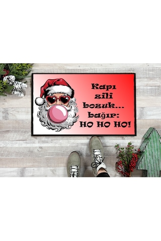 Kapı Zili Bozuk Espirili Kapı Önü Paspası 60x40 Cm Paspas Çok Renkli