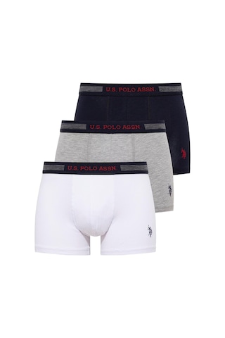 U.S. Polo Assn. U.s Polo Assn. 90004 Erkek Battal 3'lü Boxer-lacivert&grimelanj&beyaz Lacivert