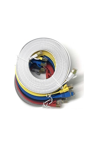 Ebitda Yüksek Dayanıklı Cat7 Saf Bakır Ağ Kablosu - 2m/30m Siyah Ev/ofis Kullanımı İçin