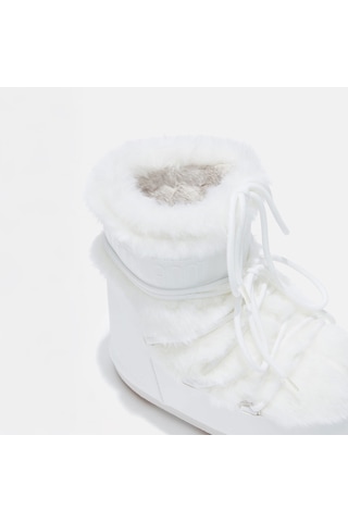 A002 Optical White Kar Botu Kadın 80d1409390-a002 Moon Boot Icon Low Faux Fur Optical White 36-41 Beyaz