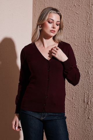 Fashion Friends Bayan Hırka 25k0781k1 Bordo Bordo