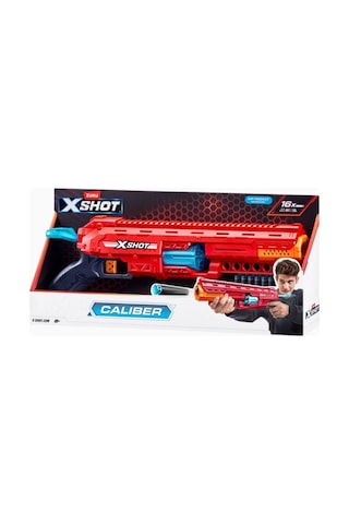 X-shot Excel Kalibre S1 Dart Tabancası 27 M Menzil Nerf, Oyuncak Tabanca Kırmızı
