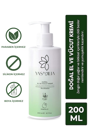 Doğal Premium Nemlendirici El Ve Vücut Kremi Vitamin Ve Bitki Özleri Avokado