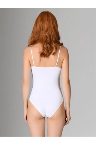 NBB 3'lü Paket Kadın İp Askılı Pamuklu Likralı Çıtçıtlı Body 001