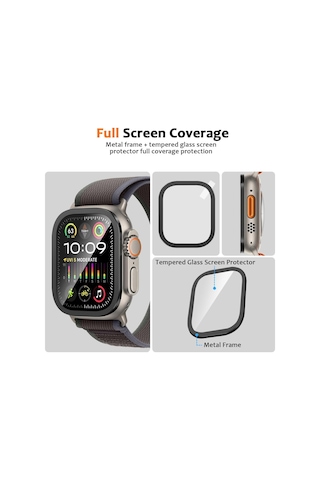 Apple Watch Uyumlu Ultra 1/2/3 49mm High Glass Kolay Cam Ekran Koruyucu