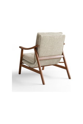 Arte Ahşap Ayaklı Berjer Beyaz