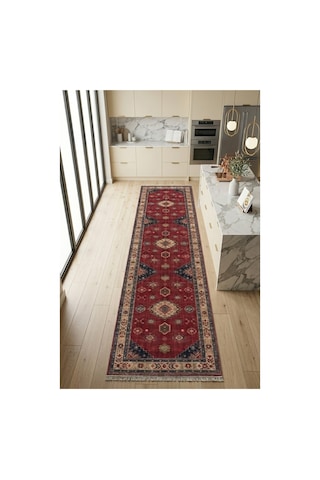 Yolluk Halı Kaymaz Taban Yıkanabilir Leke Tutmaz Kilim Özel Ölçü Koridor Halısı 3029 Çok Renkli
