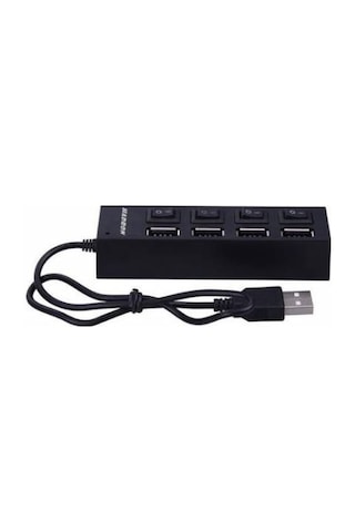 4 Port Usb Çoklayıcı 2.0 Hub Switch Çoğaltıcı Işıklı Anahtarlı