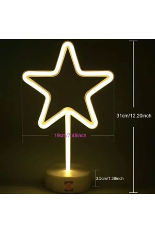 Home Yıldız Neon Led Lamba Çok Renkli