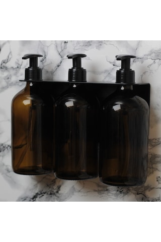 3'lü Set Sıvı Sabunluk, Banyo Şampuanlık , Duş Jelilik, Sıvı Yağ