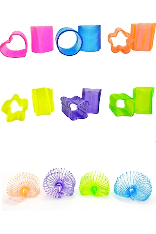 Mini Kelebek Şekilli Neon Mor Stres Yayı Oyuncak Stres Yayı - 3 Cm Çapında - 1 Adet