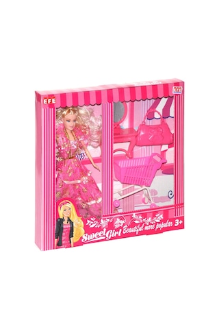 221 G-M Sweet Girl Gardolap-Market Arabalı Bebek Oyun Seti