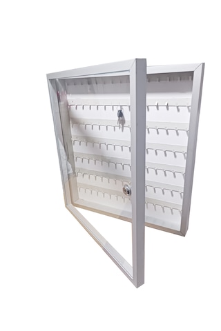 100'lü Şeffaf Kapak Alüminyum Anahtar Dolap