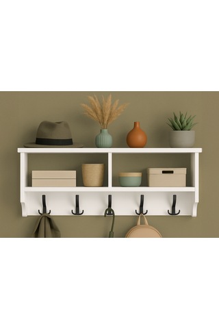 Coathaven Cift Katli Portmanto - Beyaz Beyaz