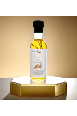 Allezz Biberiyeli Beyaz Trüflü Natürel Sızma Zeytinyağı 100 ML Allezz Biberiyeli Beyaz Trüflü Natürel Sızma Zeytinyağı 100 ML