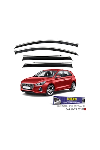 Replax Hyundai İ30 2017 Sonrası Kromlu Cam Rüzgarlığı 4lü