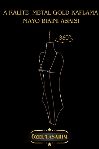 Mayo Askısı Metal Gold Vücut Şekilli Bikini İç Çamaşır Askısı Diğer