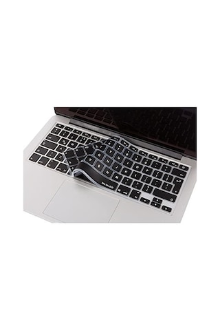 Macbook Klavye Koruyucu Uk Iso Ters L Enter Air 13 A1369/a1466 & Pro A1278/a1425/a1502/a1286/a1398 Uyumlu Avrupa İngilizce İnce Silikon Siyah