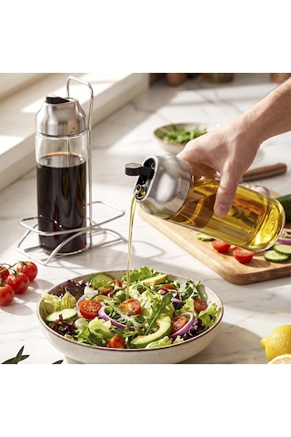 Aryıldız Norton 3 Parça Standlı Yağlık & Sirkelik Seti 430 Ml Çok Renkli