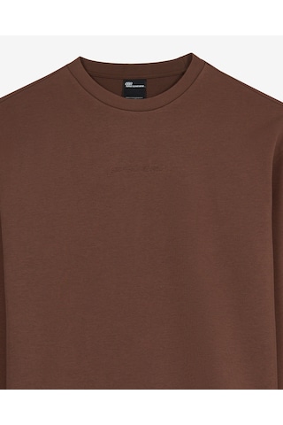 Skechers M Essential Crewneck Sweatshirt Erkek Kahverengi Sweatshirt S2610015-2070
