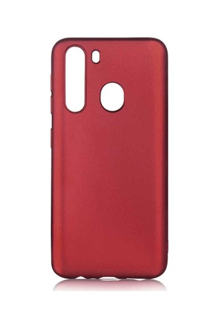 Samsung Uyumlu Galaxy A21 Kılıf Zore Premier Silikon Kapak Mürdüm