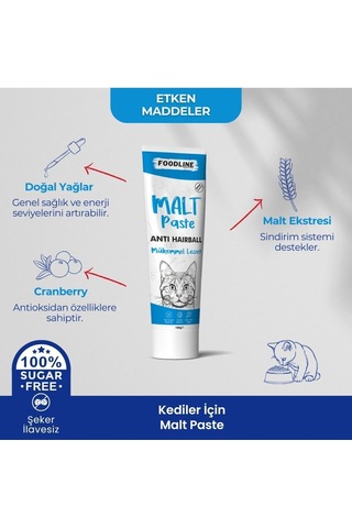 Foodline Anti-hairball Malt Macun 100 Gr Tüy Yumağı Önleyici