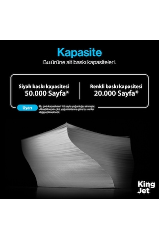 Kingjet Epson Uyumlu Wf-c579 C13t01d100 Yüksek Kapasiteli 4 Renk Takım Çipli Muadil Kartuş