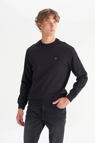 Wrangler Regular Fit Siyah Erkek Sweatshirt W2520255001 Siyah