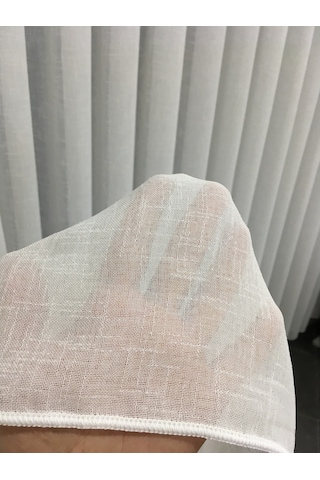 Perdefony Flamlı Keten Tül Perde 5 Farklı Renk