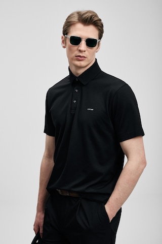 Lufian Hudson Smart Erkek Polo Tişört Siyah Siyah 111040234100100