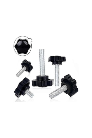 5/10 Adet Yıldız Şeklinde Dişli Sıkma Sapı Cıvatası Bakalit El Topuzu Sıkma Vidası Endüstri Ekipmanları Plastik Çelik M5 M6 M8 M5x12 5 Adet Diğer